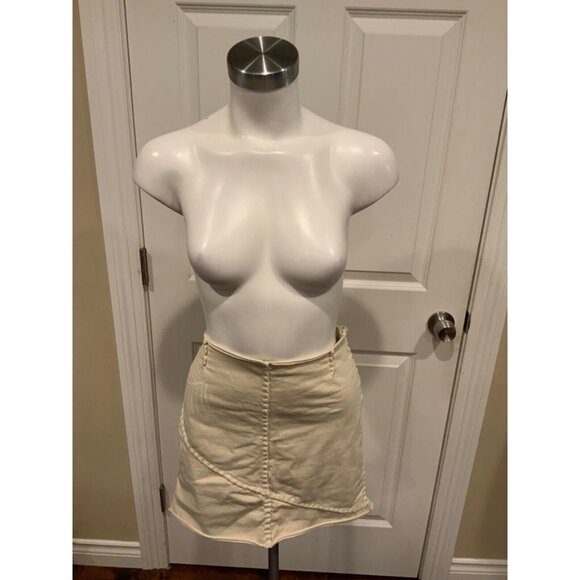 Project Alabama Tan Designer Patchwork Skirt W/ Raw Edges, Size NA - Picture 1 of 7